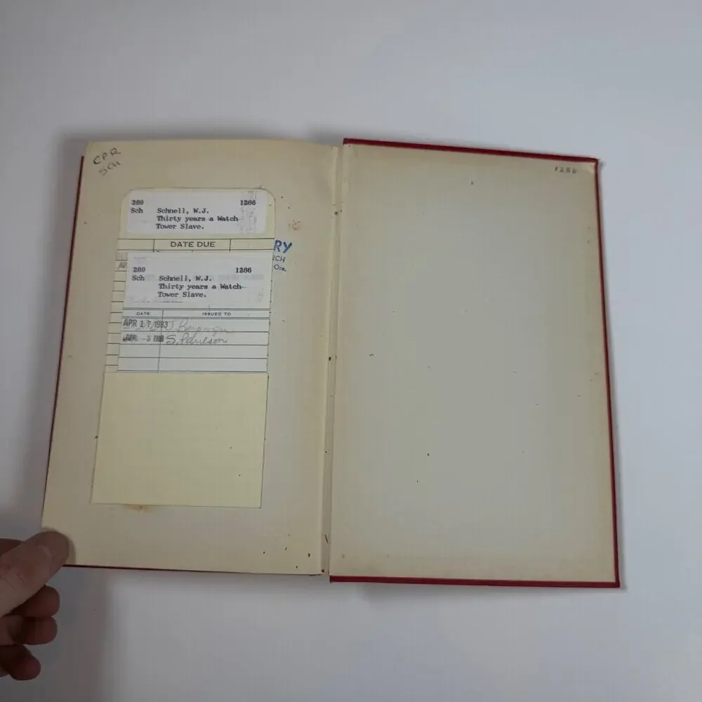 Thirty Years A Watch Tower Slave By W J Schnell 1958 vintage book